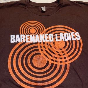 Barenaked Ladies T Shirt T SZ XL 100% Preshrunk Cotton  Unisex Brown 70's Vibe